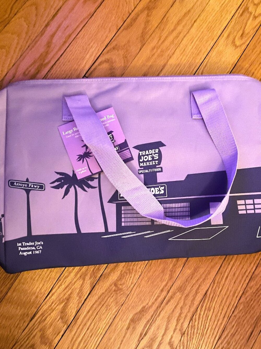 JUST IN! Trader Joe's Insulated Tote Bag Easter PURPLE *Not the Lavender / Black